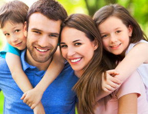 happy family smiling