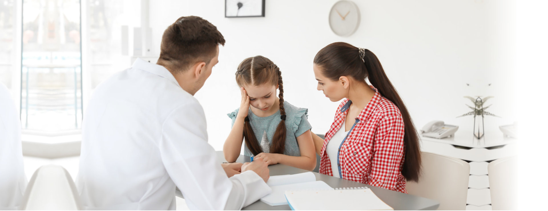 parent and staff talking
